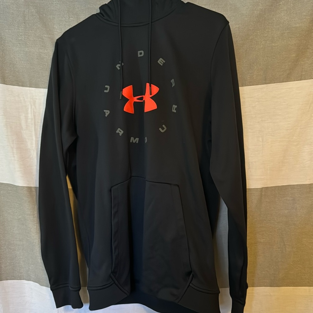 under armour red and black mens hoodie
